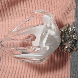 Italian Murano art glass with silver base